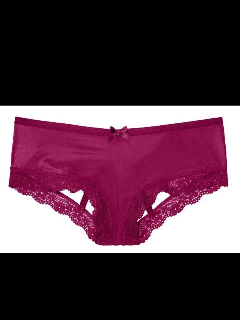 Victoria's Secret Lace Trim Boyshort Panty - Raspberry